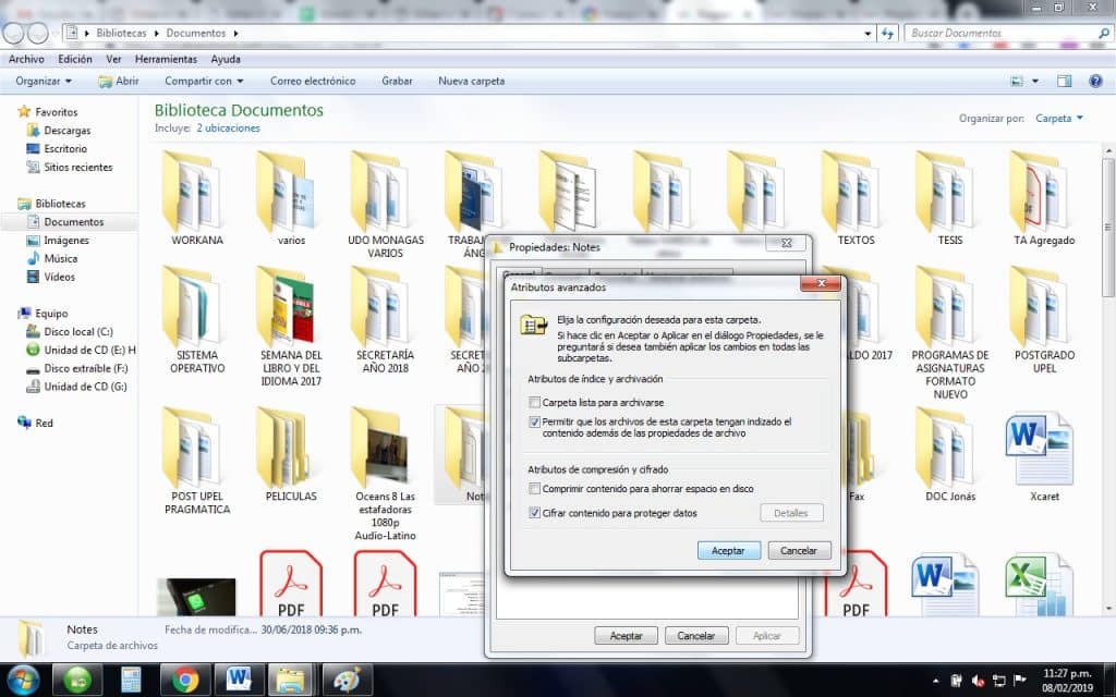 Como cifrar carpetas y archivos en windows