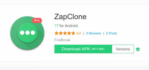 Whatsapp en 2 moviles android con ZapClone