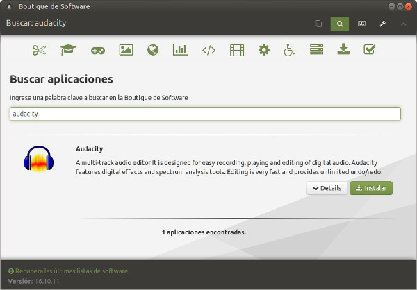 descargar audacity en linux