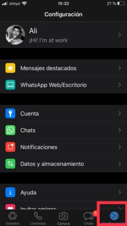 configuracion de whatsapp en ios