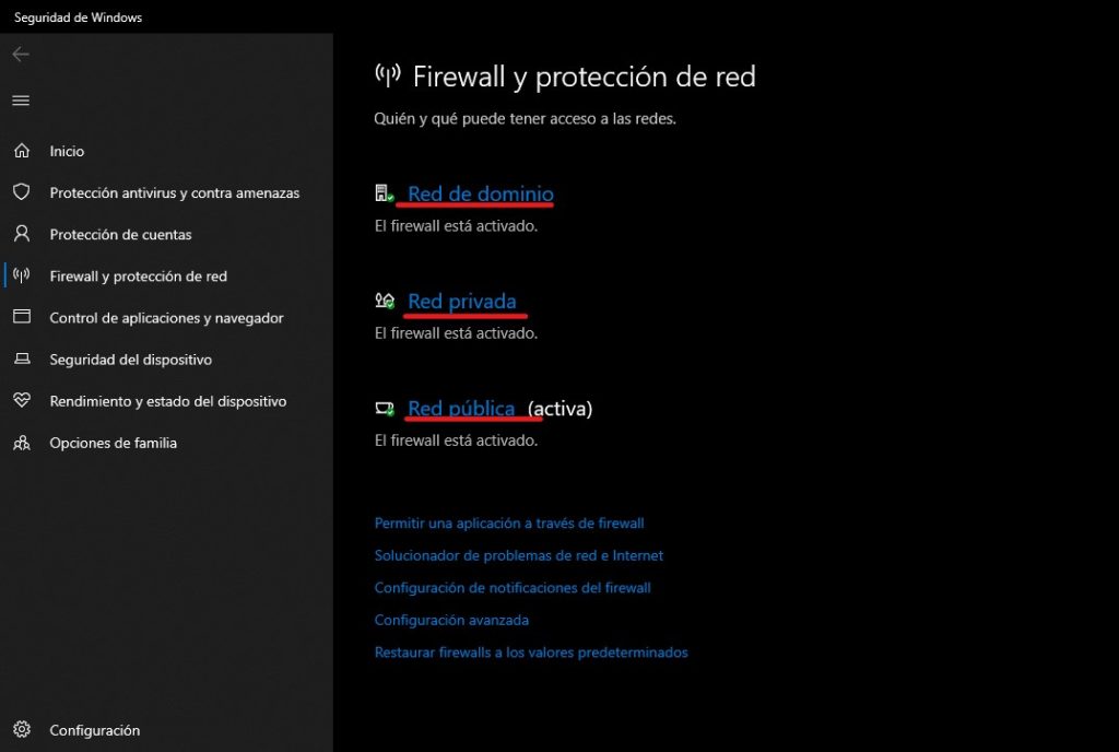 Seguridad en Windows 10