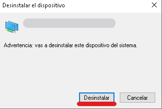 desinstalar adaptador de red en windows