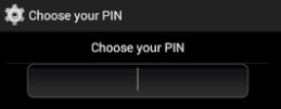 Casilla para crear un nuevo PIN, el cual aparece al tocar la opción “PIN” en “Unlock selection”.