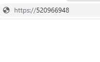 Navegador web mostrando la dirección IP de Facebook en formato decimal, junto con el prefijo “https://”, en su barra de direcciones.