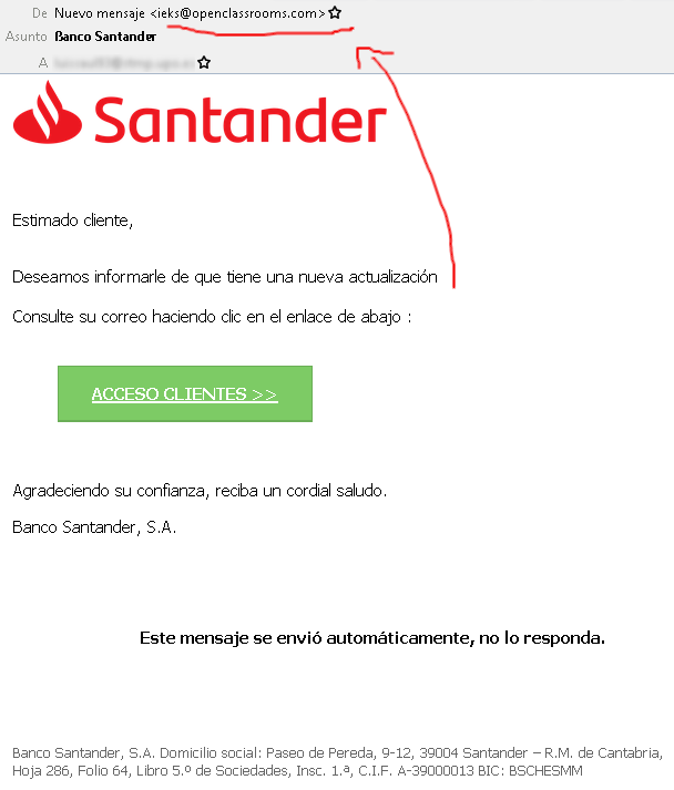 email phishing santander