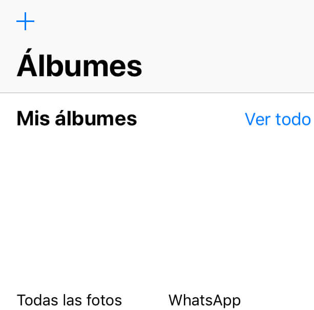 Galería de fotos de un iPhone.