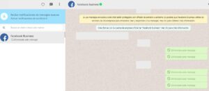 Versión web de WhatsApp mostrando un chat de un usuario.