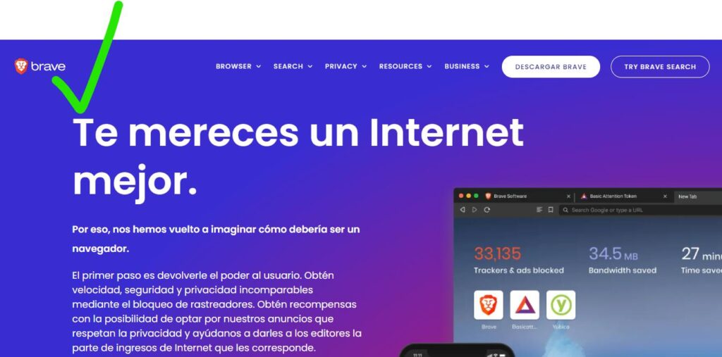 Brave navegador más privado