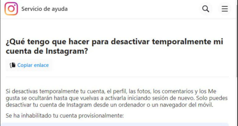Como Deshabilitar Temporalmente Tu Cuenta De Instagram 