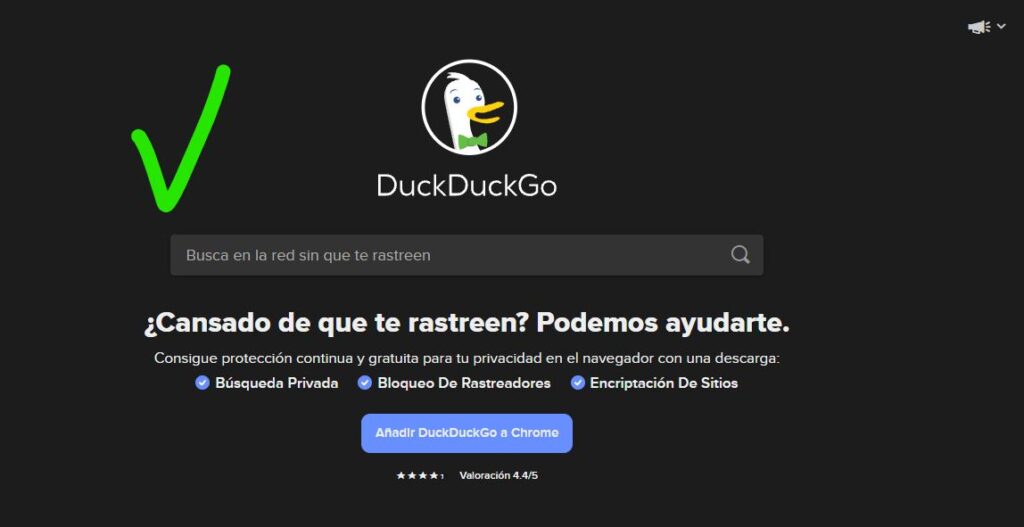 Duck Duck Go Navegador Enfocado en la Privacidad