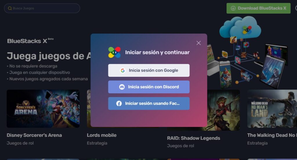 Bluestacks X Android Game Cloud