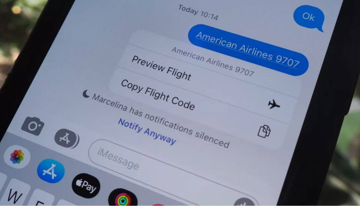 rastrea cualquier vuelo con la app imessage en tu iphone