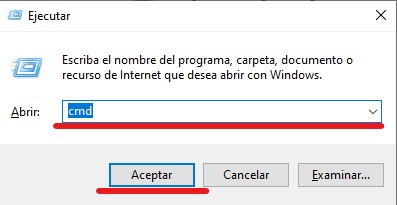 abrir cmd con atajos de teclado