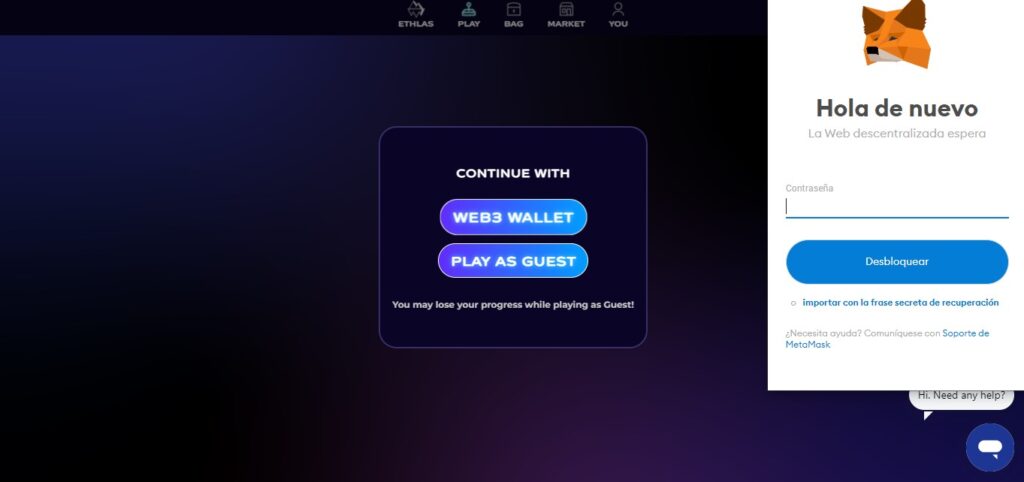 Connect to your Metamask Wallet