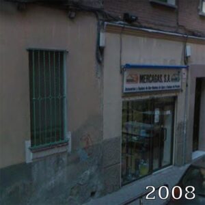 Foto de una calle de Madrid en el 2008 en Google Maps.
