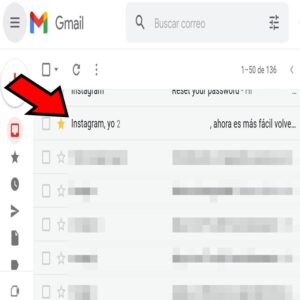 Email de Instagram en la cuenta de Gmail de un usuario.