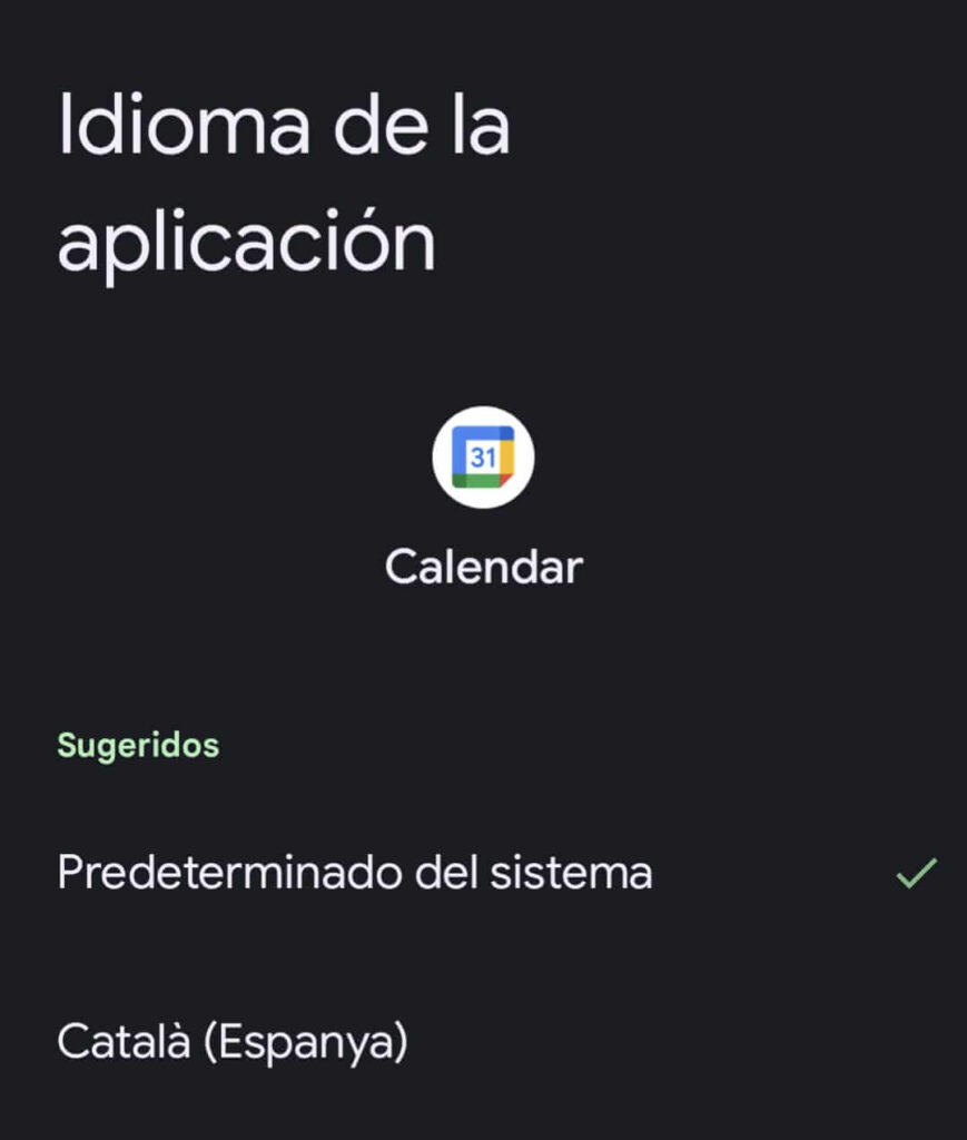 Seleccionar Idioma por App en Android 13
