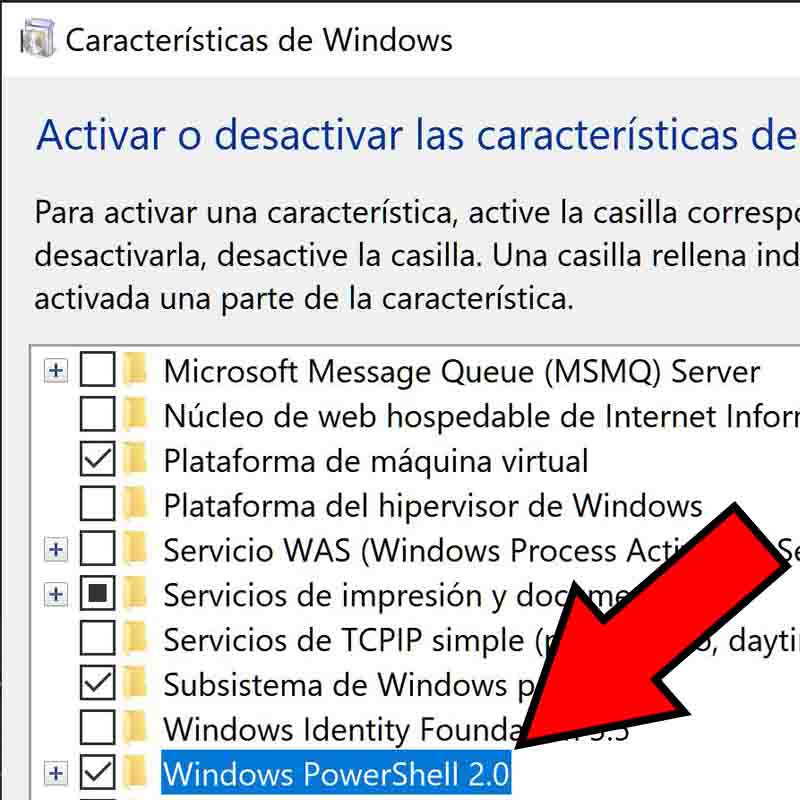 Apartado “Windows PowerShell 2.0”.