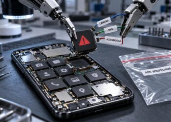 Brazos robóticos retiran una APK sospechosa y desconectan sus permisos de cámara, SMS y accesibilidad