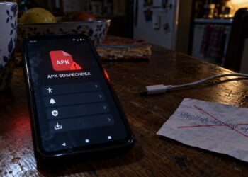 Celular Android mostrando una alerta de APK sospechosa después de instalar una aplicación externa