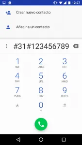 Codigo para llamar con número oculto o privado en android