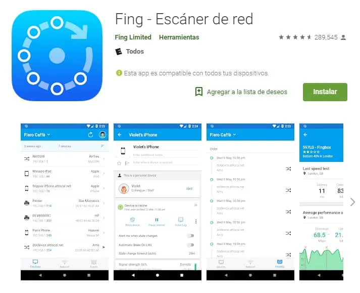 Fing scanner de red