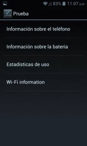 Código para entrar al modo de prueba o ingeniero