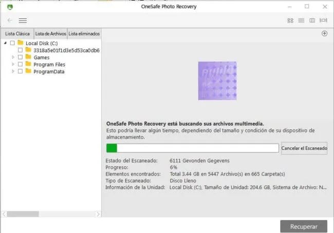One Safe Data Recovery recupera foto eliminada 5