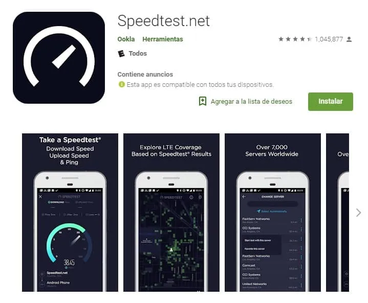 velocidad de conexión a Internet en tu dispositivo móvil