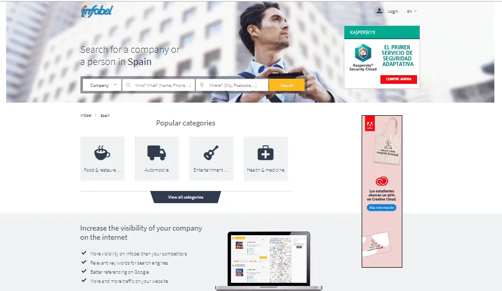 Localizar a una persona en Infobel