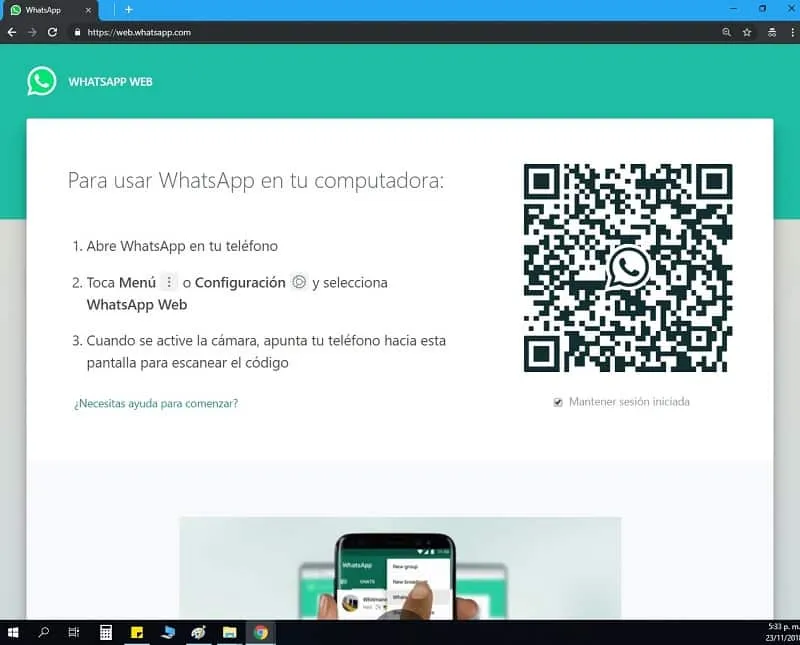 cuenta de whatsapp internet código