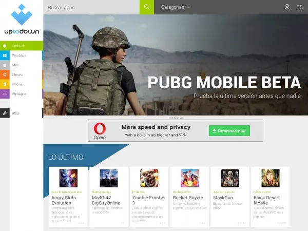 Descarga ficheros apk en Up to Down