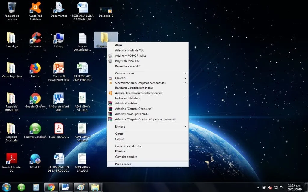 Como ocultar carpetas y archivos en windows