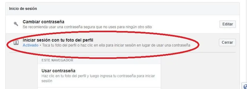 ¿Cómo iniciar sesión en Facebook haciendo clic en la foto de perfil? Paso 4