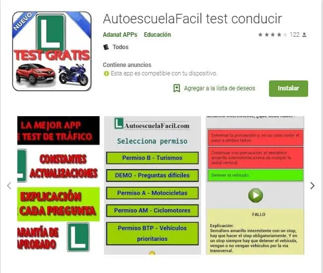 Autoescuelafacil test conducir.