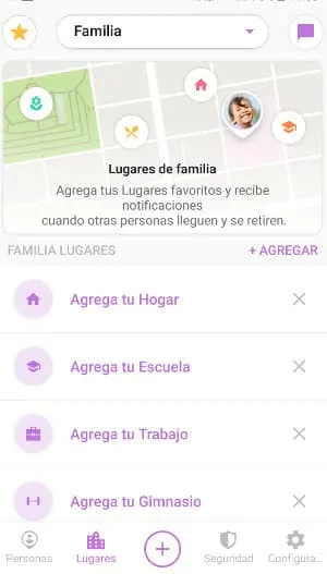 life360 configuracion lugares