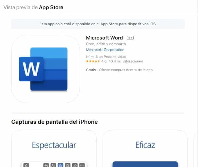 microsoft word office para ios gratis