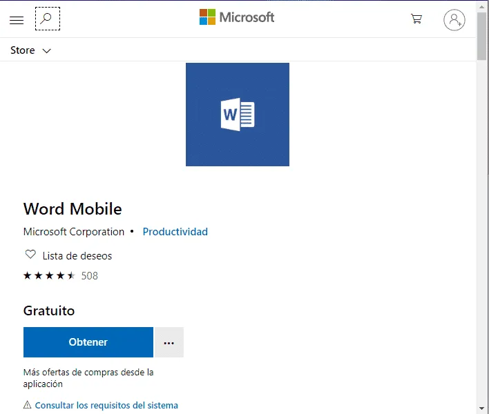 Word Mobile para Windows.