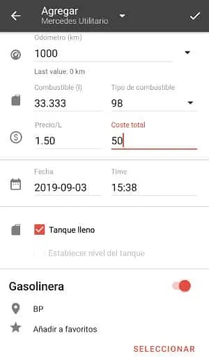 añadir vehiculo fuel.io
