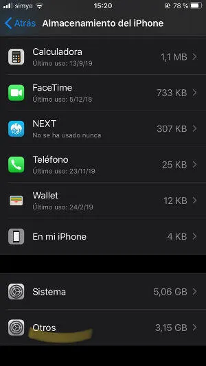 borrar datos de otros en iPhone o iPad