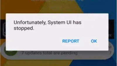 unfortunately system ui has stopped