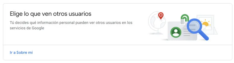 elegir información publica en tu cuenta de google