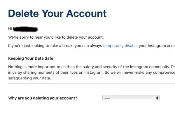 como borrar tu cuenta de instagram