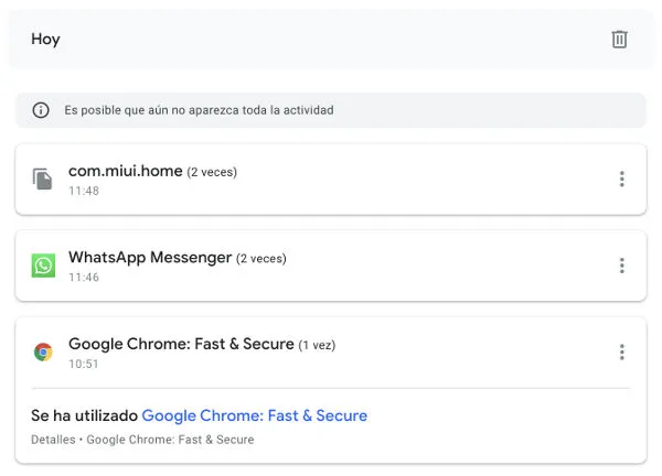 Eliminar actividad de búsqueda e historial en Google Chrome