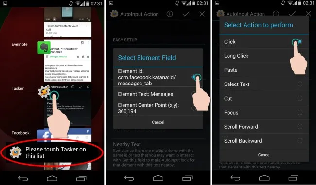 Hacer toques automáticamente con Autoinput