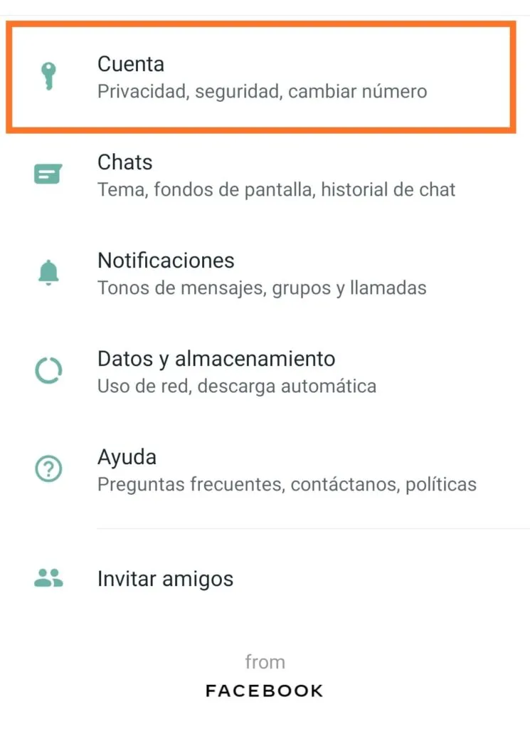 opcion cuenta whatsapp, bloqueo dactilar
