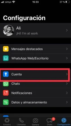configuracion bloqueo dactilar whatsapp ios