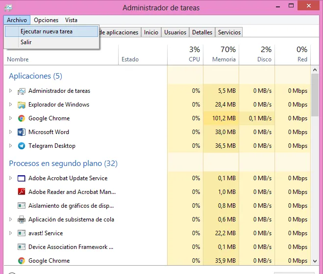 Cómo ejecutar el símbolo del sistema con el administrador de tareas