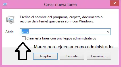 Cómo abrir el símbolo del sistema desde el administrador de tareas