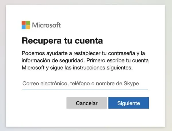 recuperar contraseña microsoft windows